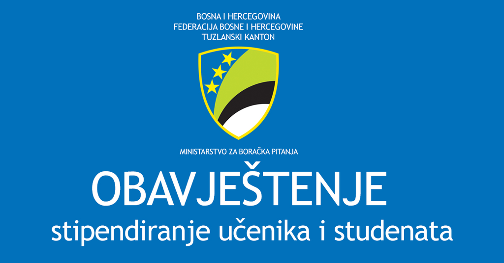 Obavještenje - stipendiranje učenika i studenata